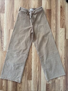 WoMen's Straight-Leg Chino Pants — Tan corduroy